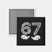67 Shirt, Funny Shirts 67 Kid Meme Six Seven Graph マグネット (正面/裏面)