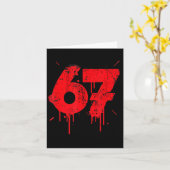 67 Shirt, Funny Shirts 67 Meme Six Seven Men Teen カード (黄色い花)