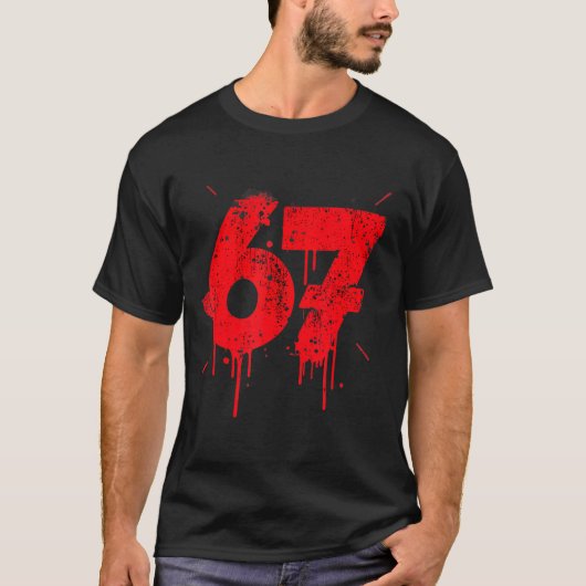67 Shirt, Funny Shirts 67 Meme Six Seven Men Teen Tシャツ (正面)