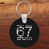 67 Shirt, Morse Code 67 Kid Meme Six Seven Graphic キーホルダー (正面)