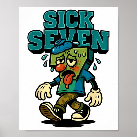 67 Sick Seven ハロウィンコスチューム 面白い言葉遊び 女子 ポスター (正面)