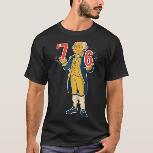 67 Six Seven おもしろジョージ・ワシントン ミーム Tシャツ (正面)