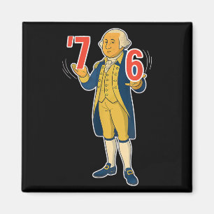 67 Six Seven おもしろジョージ・ワシントン・ミームTシャツ_ マグネット