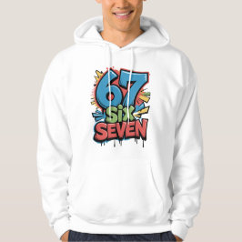 67 Six Seven カラフルポップアートグラフィックTシャツ 楽しいデザイン パーカ