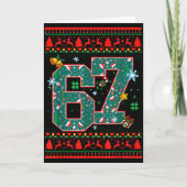 67 Six Seven クリスマス おもしろ メッセージ ハンド 67 カップル カード (正面)