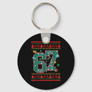 67 Six Seven クリスマス おもしろ メッセージ ハンド 67 カップル キーホルダー