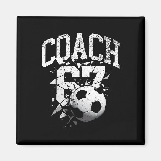 67 Six Seven コーチ サッカー Gen Alpha Brainrot メーム マグネット (正面)