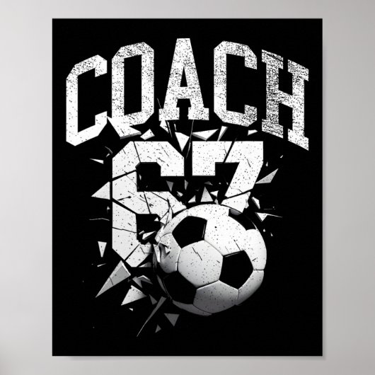 67 Six Seven コーチ サッカー Gen Alpha Brainrot Meme  ポスター (正面)