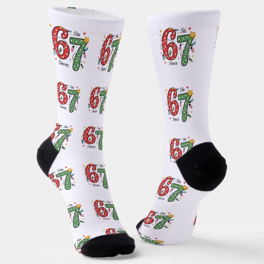 67 Six Seven ソックス、ユニークなクリスマスギフトのアイデア ソックス (傾斜あり)
