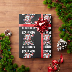 67 Six Seven バースデー 楽しい クリスマス 6 7 Meme ラッピングペーパー