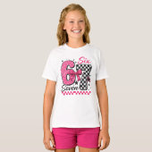 67 Six Seven ピンク レトロ ポップカルチャー Tシャツ (正面フル)