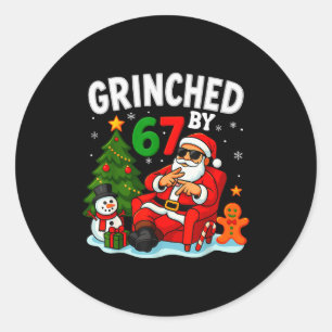 67 Six Seven ミーム クリスマス エディション By 6-7 Gen Alpha スラン ラウンドシール
