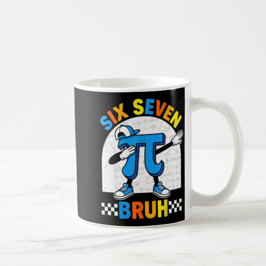 67 six seven ミーム 数学 おもしろ 日 数学教師 男性 コーヒーマグカップ (右)
