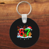 67 Six Seven ミーム Gen Alpha スラング 楽しいクリスマス キーホルダー (正面)