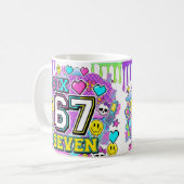 67 Six Seven レトロ Y2K エステティック マグ (正面左)