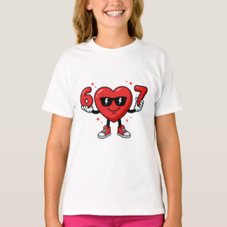 67 Six Seven 赤いバレンタインデー Tシャツ