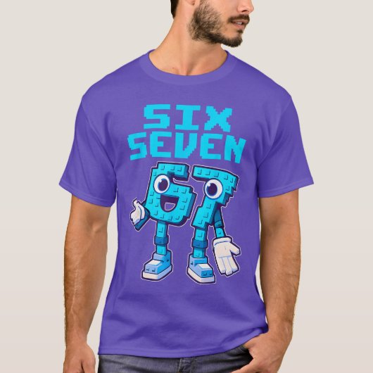 67 Six Seven 67 Funny Italian Brainrot Kids Gaming Tシャツ (正面)
