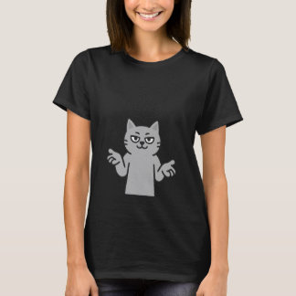 67 Six Seven 6-7 グレー猫 - 子供の面白いゲーム脳 Tシャツ