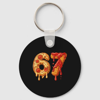 67 Six Seven 6-7 ピザとチキンナゲット - Brainr キーホルダー
