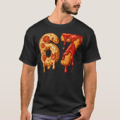 67 Six Seven 6-7 ピザ チキンナゲット - キッズの脳みそ Tシャツ (正面)
