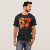 67 Six Seven 6-7 ピザ チキンナゲット - キッズの脳みそ Tシャツ (正面フル)