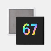 67 Six Seven 6 7 ミームデザイン おもしろ 6 7 1 マグネット (正面/裏面)