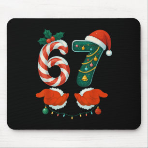 67 Six Seven 6 7 ミーム カスタム カップル クリスマスマット マウスパッド