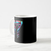 67 Six Seven 6 7 メメデザイン 面白い 6 7 コーヒーマグカップ (正面左)