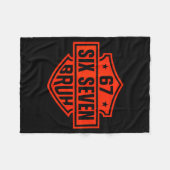 67 Six Seven 6 7 Boys Girls Kids Teens Tee Motorcy フリースブランケット (正面(横))