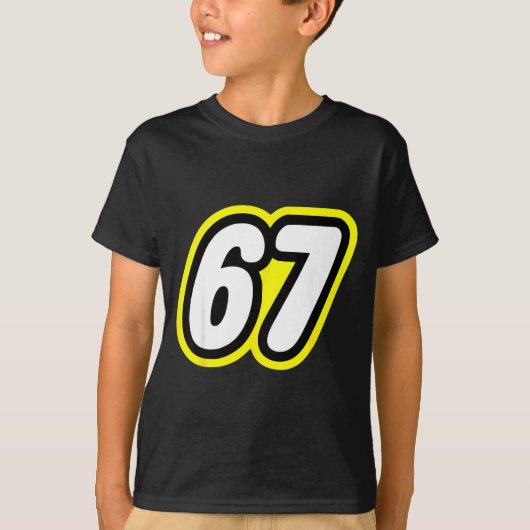 67 Six Seven 6 7 Boys Girls Kids Teens Tee  Tシャツ (正面)
