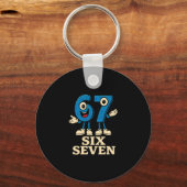 67 Six Seven 6-7 - Brainrot Kidsおもしろい Gam キーホルダー (正面)