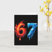 67 Six Seven 6-7 Flaming Ice - Funny Teen Kids Bra カード (黄色い花)