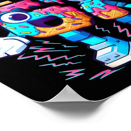 67 Six Seven 6-7 - Funny Italian Brainrot Ice Crea ポスター (角)