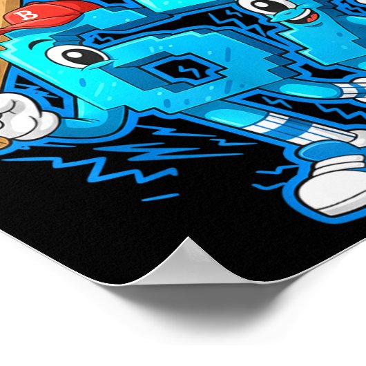 67 Six Seven 6-7 - Funny Italian Brainrot Kids Bas ポスター (角)