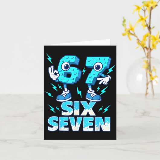 67 Six Seven 6-7 - Funny Italian Brainrot Kids Gam カード (黄色い花)