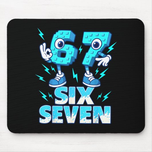 67 Six Seven 6-7 - Funny Italian Brainrot Kids Gam マウスパッド (正面)