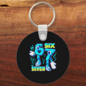 67 Six Seven 6-7 Funny Italian Brainrot Kids Gamin キーホルダー (正面)