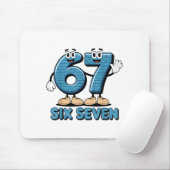 67 Six Seven 6-7 Funny Italian Brainrot Kids Gamin マウスパッド (マウス)