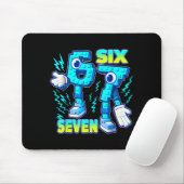 67 Six Seven 6-7 Funny Italian Brainrot Kids Gamin マウスパッド (マウス)