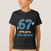 67 Six Seven 6-7 Funny Italian Brainrot Kids Gamin Tシャツ (正面)