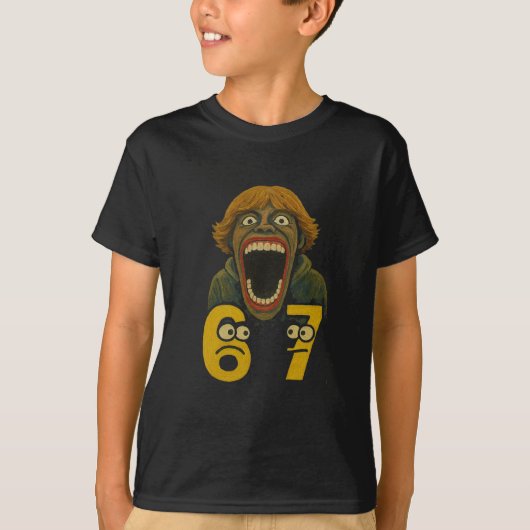 67 Six Seven 6 7 Meme Design Funny 6 7 2 Tシャツ (正面)