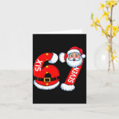 67 Six Seven 6 7 Meme Funny Santa Christmas Shirt カード (黄色い花)
