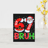 67 Six Seven 6 7 Meme Funny Santa Christmas Shirt  カード (黄色い花)