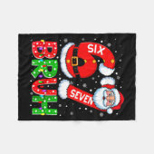 67 Six Seven 6 7 Meme Funny Santa Christmas Shirt  フリースブランケット (正面(横))