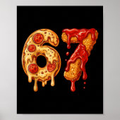 67 Six Seven 6-7 Pizza & Chicken Nugget - Kids Bra ポスター (正面)