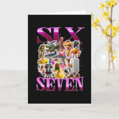 67 Six Seven Birthday Meme Viral Italian Brainrot  カード (黄色い花)