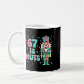 67 Six Seven Birthday Nutcracker Holiday Funny Chr コーヒーマグカップ (左)