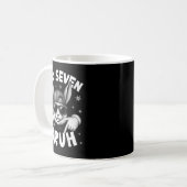 67 Six Seven Bruh かわいいウサギの顔 サングラス コーヒーマグカップ (正面左)