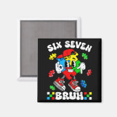 67 six seven bruh 自閉症啓発 自閉症 パズル マグネット (正面/裏面)