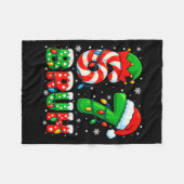 67 Six Seven Bruh 6 7 Meme Funny Christmas Santa E フリースブランケット (正面(横))